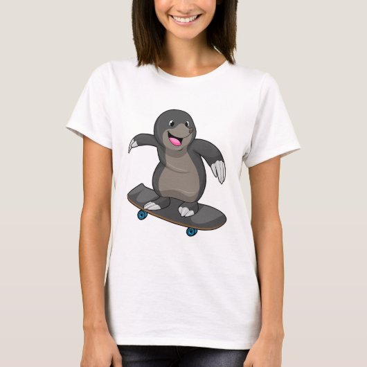 Rolle als Skater mit Skateboard T-Shirt (Vorderseite)