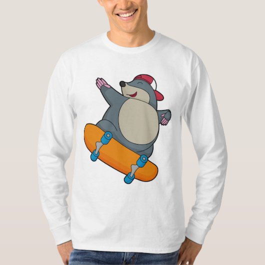 Rolle als Skater mit Skateboard T-Shirt (Vorderseite)