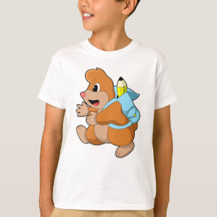 Rolle als Student mit Rucksack T-Shirt