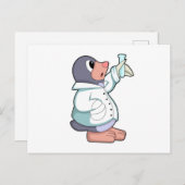 Rolle als Wissenschaftler mit Prüfrohr Postkarte (Vorne/Hinten)