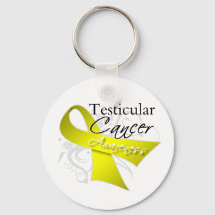 Rolle-Band-Hodenkrebs-Bewusstsein Schlüsselanhänger