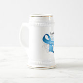 Rolle-Band-Prostatakrebs-Bewusstsein Bierglas (Vorderseite Links)