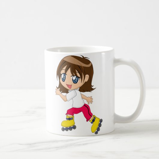 Rolle-Beschaufelung Mädchen-Tasse Kaffeetasse (Rechts)