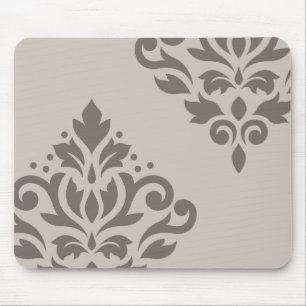 Rolle-Damast-Kunst I DK auf lt Taupe Mousepad
