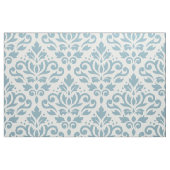 Rolle-Damast-Muster-Blau auf Creme Stoff (Fat Quarter (45,7 x 55,9 cm))