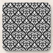 Rolle-Damast-Wiederholungs-Muster-Weiß auf Untersetzer (Vorderseite)