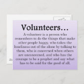 Rolle der Freiwilligen Postkarte (Vorne/Hinten)