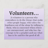 Rolle der Freiwilligen Postkarte (Vorderseite)