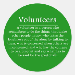 Rolle der Freiwilligen Runder Aufkleber