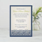 Rolle-Fan-Grenze (Marine) Einladung (Stehend Vorderseite)