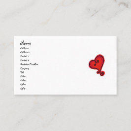 ROLLE-HERZ-Visitenkarte Visitenkarte