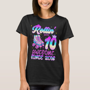 Rolle in 10 Jahre altes 10. Geburtstagsmädchen Rol T-Shirt