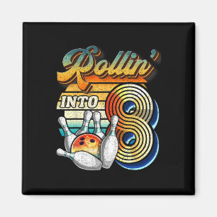 Rolle in 8 Bowling Geburtstagsfeier 8. Geburtstag Magnet
