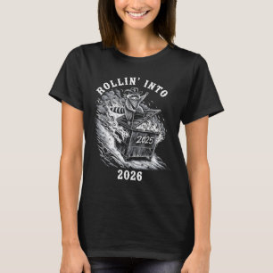 Rolle in den Jahr 2026 Waschbär Lustiges Müllconta T-Shirt