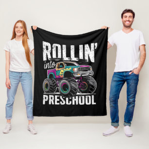 Rolle in den Vorschul-Monstertruck zurück zur Schu Fleecedecke