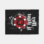 Rolle mit ihr (Rollen-Hockey) Fleecedecke (Vorderseite (Horizontal))