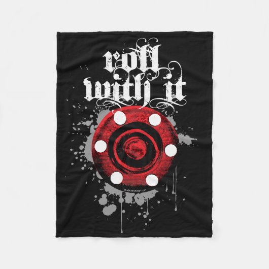 Rolle mit ihr (Rollen-Hockey) Fleecedecke (Vorderseite)