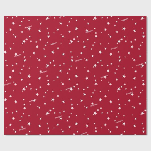 Rolle, Name, Muster für festliche Rot- und Weißste Geschenkpapier (Flach)
