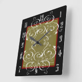 Rolle Quadratische Wanduhr (Winkel)