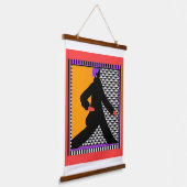 Rolle schwarz wandteppich mit holzrahmen (Gewinkelt)