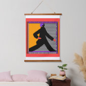 Rolle schwarz wandteppich mit holzrahmen (Schlafzimmer)