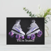 Rolle Skate-Einladung Einladung (Stehend Vorderseite)