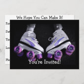 Rolle Skate-Einladung Einladung (Vorne/Hinten)