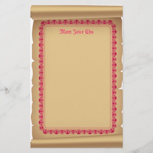 Rolle stationär briefpapier (Vorderseite)