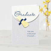 Rolled Diploma Graduate Abschluss Herzlichen Glück Karte (Gelbe Blume)