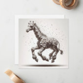 Rolled Magazine Paper Giraffe Grußkarte Mitteilungskarte (Vorderseite/Rückseite Beispiel)
