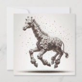 Rolled Magazine Paper Giraffe Grußkarte Mitteilungskarte (Vorderseite)