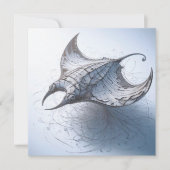 Rolled Magazine Paper Manta-Ray Grußkarte Mitteilungskarte (Vorderseite)