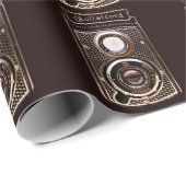 Rolleicord Kunst-Dekokamera Geschenkpapier (Rolleneckpunkt)