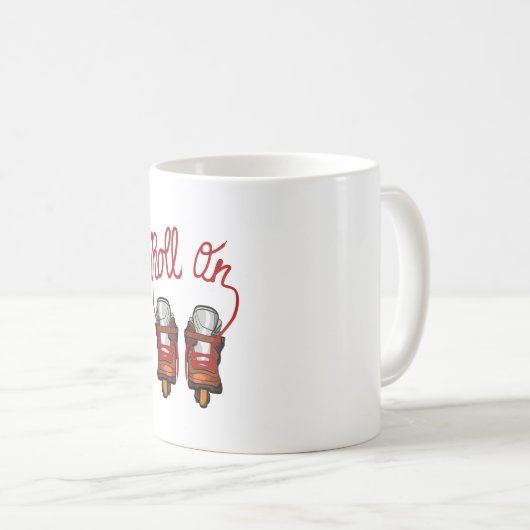 Rollen auf aggressiven Rollerblättern Tasse (VorderseiteRechts)