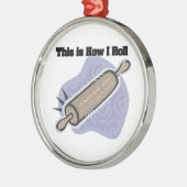 Rollen (Baker's Rolling Button) Silbernes Ornament (Links)