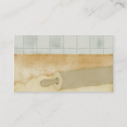 Rollen-Buttonteigmehlbäckergebäck-Kochsgeschäft Visitenkarte (Vorderseite)