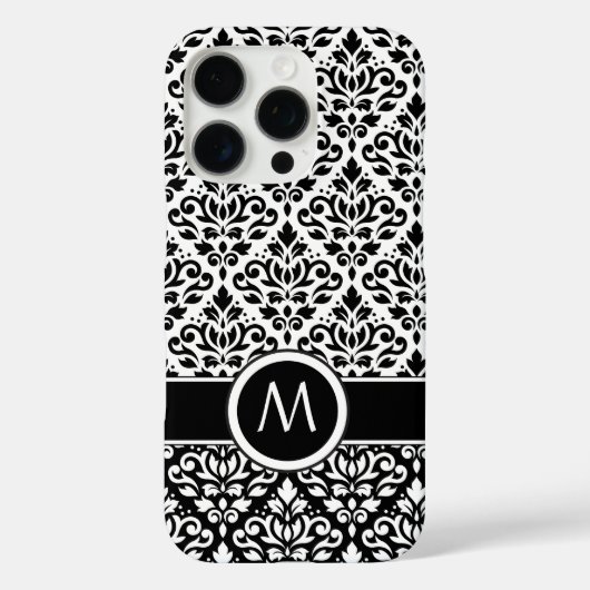 Rollen-Damask-2Part-Ptn-BW-Band (Custom) Case-Mate iPhone Hülle (Rückseite)