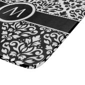 Rollen-Damask 2Part-Tn-BW & Band (Personalisiert) Schneidebrett (Ecke)
