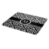 Rollen-Damask 2Part-Tn-BW & Band (Personalisiert) Schneidebrett (Ecke)