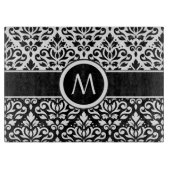 Rollen-Damask 2Part-Tn-BW & Band (Personalisiert) Schneidebrett (Vorderseite)