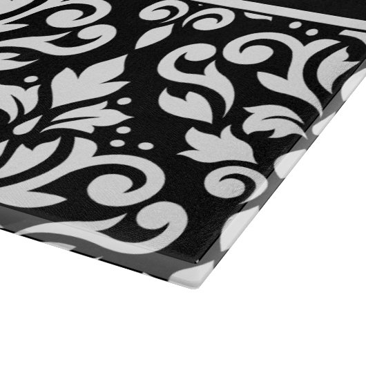 Rollen-Damask 2Part-Tn-BW & Band (Personalisiert) Schneidebrett (Ecke)