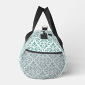 Rollen-Damask-Aquamarines Muster Duffle Bag (Rechts)