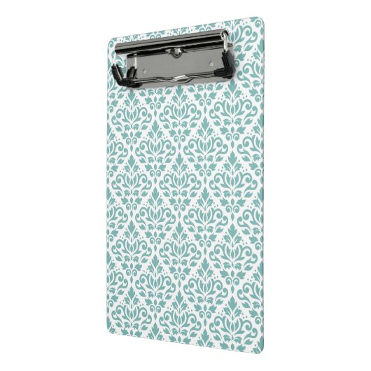 Rollen-Damask-Aquamarines Muster Mini Klemmbrett (Gewinkelt2)