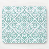 Rollen-Damask-Aquamarines Muster Mousepad (Vorne)
