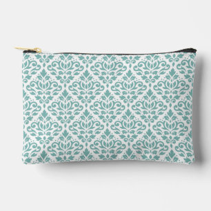 Rollen-Damask-Aquamarines Muster Zubehörtasche