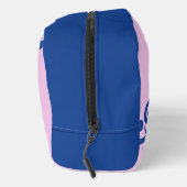 Rollen Damask Art I Blue on Pink Waschbeutel (Rechts)
