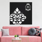 Rollen-Damask Off-Set I (anfänglich Verziert) WB Leinwanddruck (Insitu (Wohnzimmer))