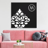 Rollen-Damaskus-Off-Set-I (Initial)-WB Leinwanddruck (Insitu (Wohnzimmer))