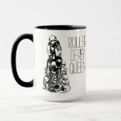 Rollen-Derby-Königin-Schwarz-Griff-Kaffee-Tasse Tasse (Links)
