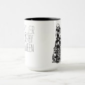 Rollen-Derby-Königin-Schwarz-Griff-Kaffee-Tasse Tasse (Zentrum)